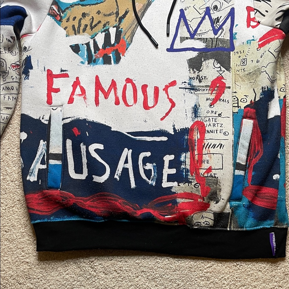 Members Only Jean-Michel Basquiat Multicolor Graphic Hoodie - Picture 5 of 10